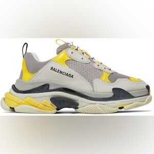 Balenciaga Triple S Sneaker Yellow and Grey Size 37